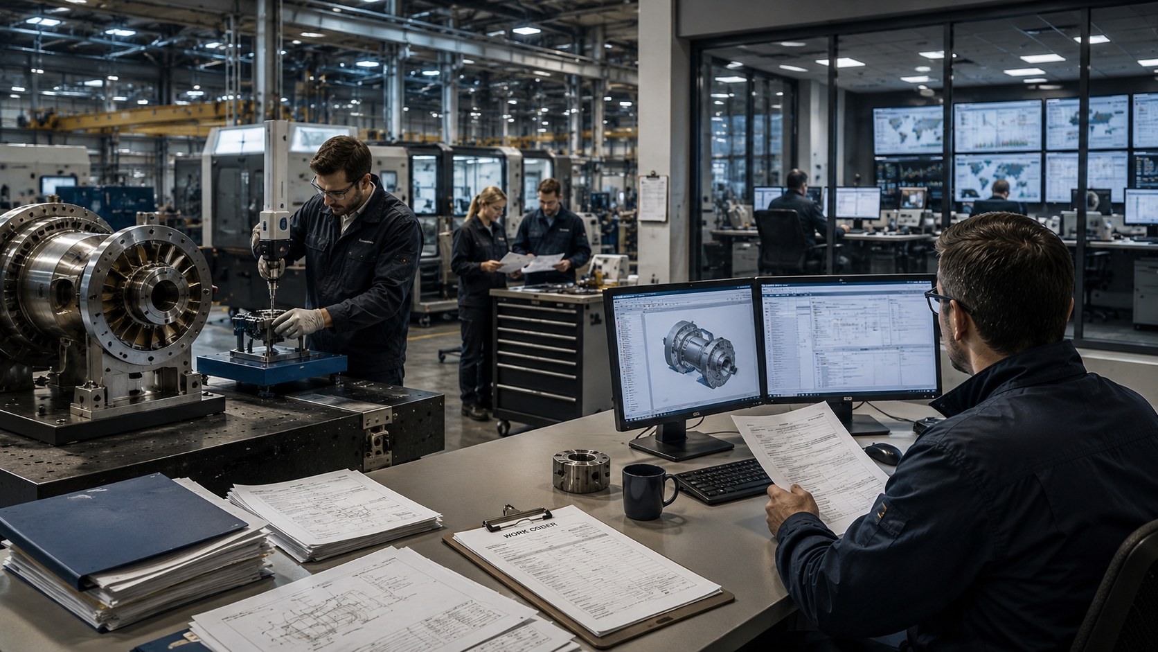 Layered industrial data and operational context represented across a working environment
